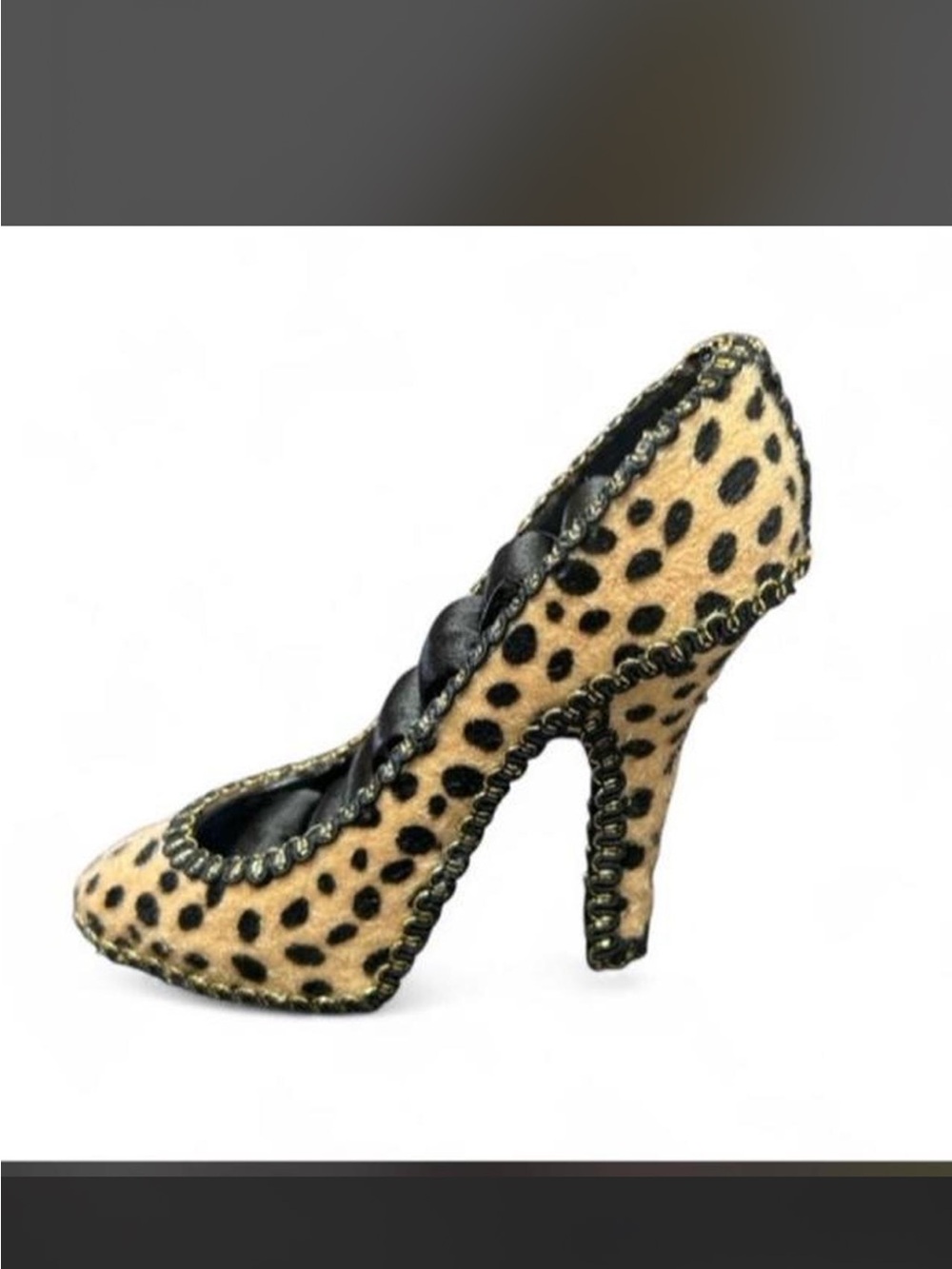 New Mini Leopard Print High Heel Jewelry Holder.